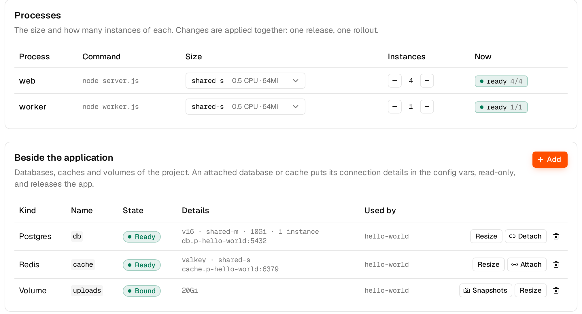 Resources page